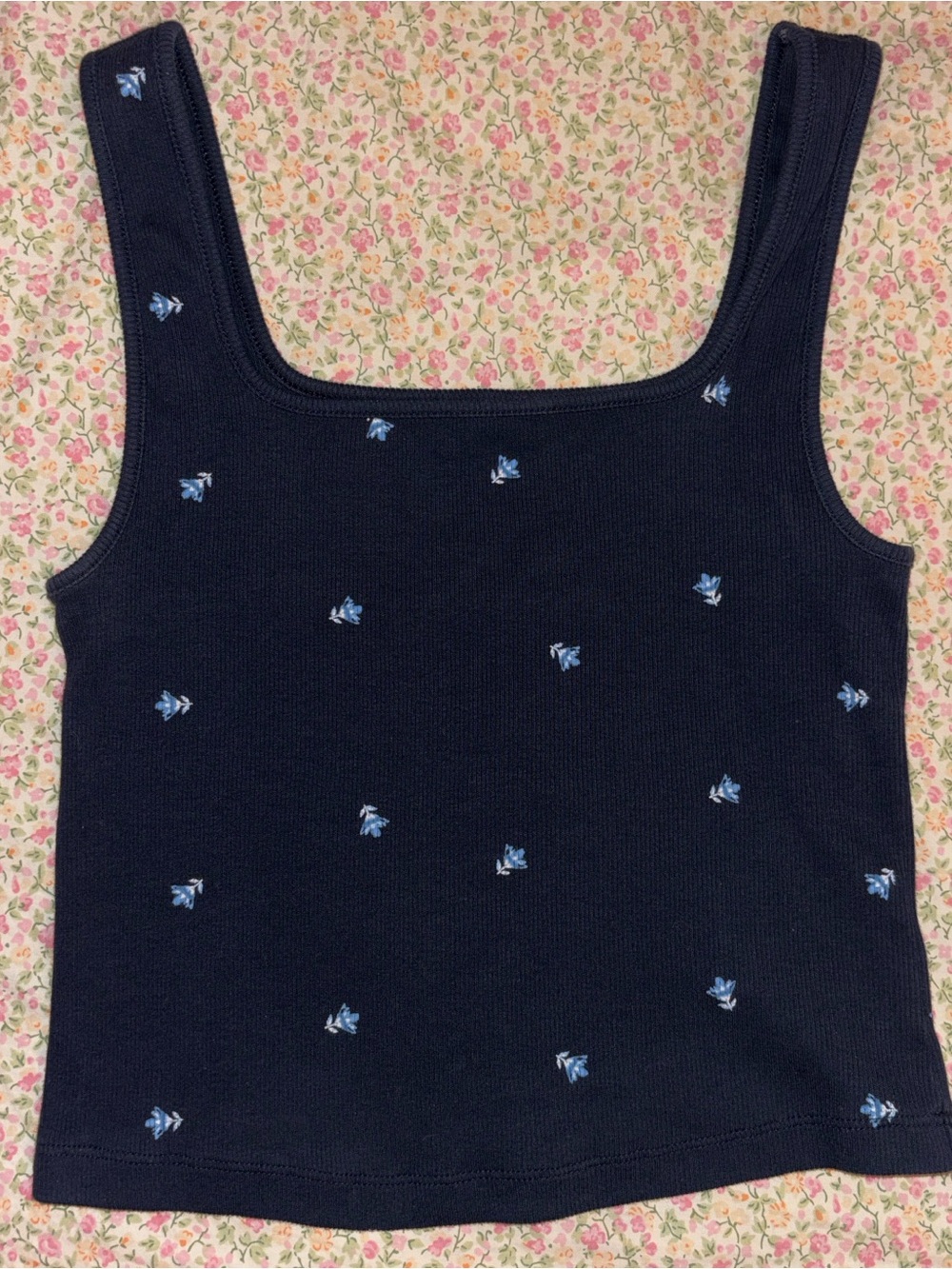 Old Navy Women’s Navy Blue Floral Tank Top